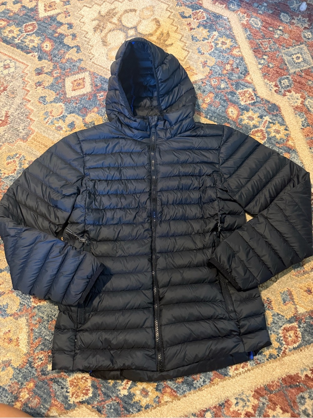 all in motion Black Hooded Packable Puffer Jacket